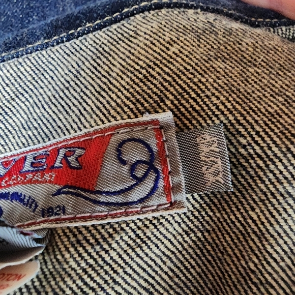 Silver Jeans  Button Front Denim Jacket Dark Wash Cotton Size XS Coastal Cowgirl - Picture 3 of 13